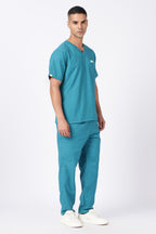 Prime – Men's V-Neck Scrub - 7 Pocket - Aqua
