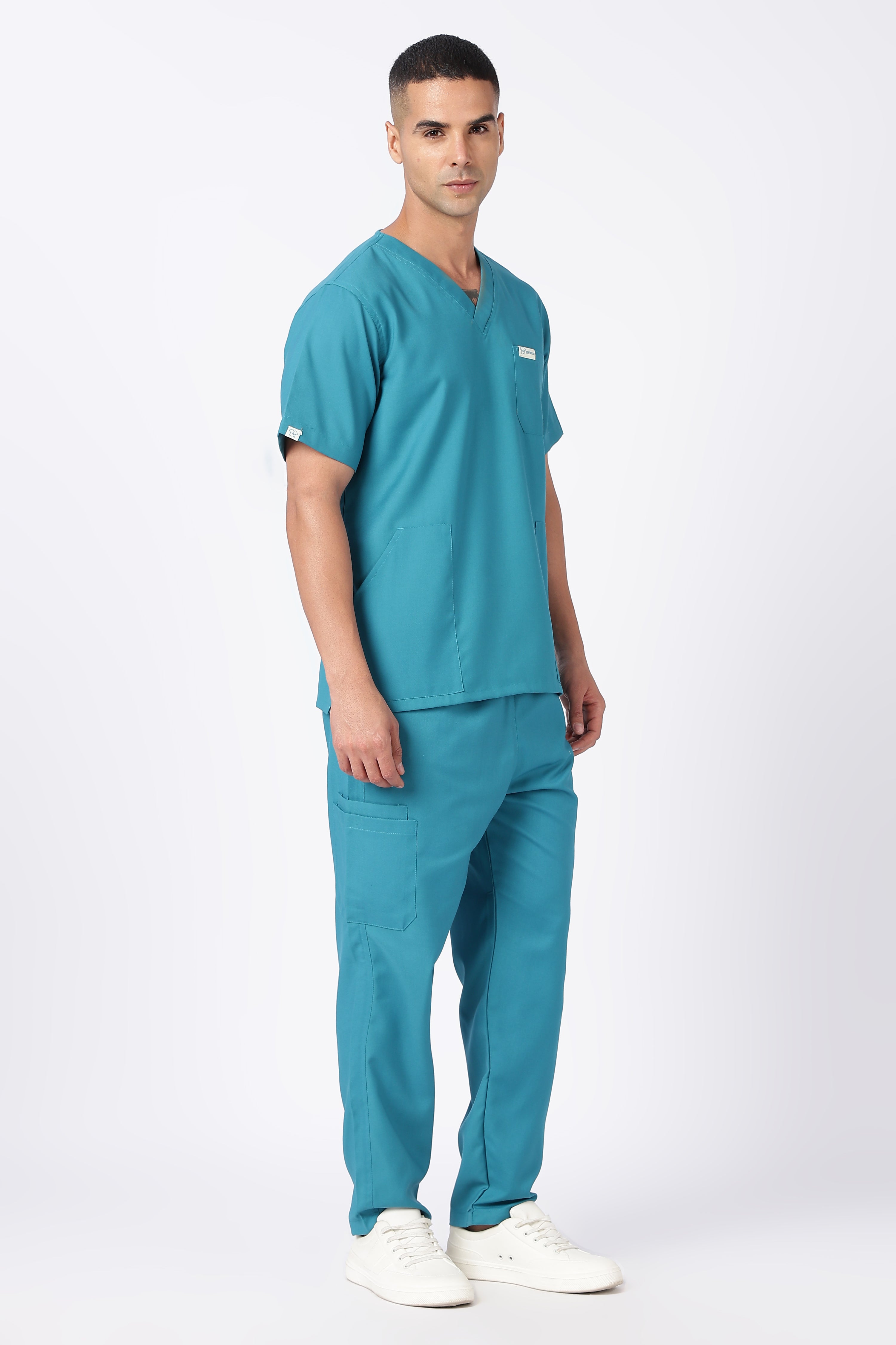 Prime – Men's V-Neck Scrub - 7 Pocket - Aqua