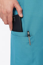 Prime – Men's V-Neck Scrub - 7 Pocket - Aqua