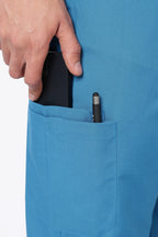 Prime - Men's V-Neck Scrub - 7 Pocket - Teal Blue