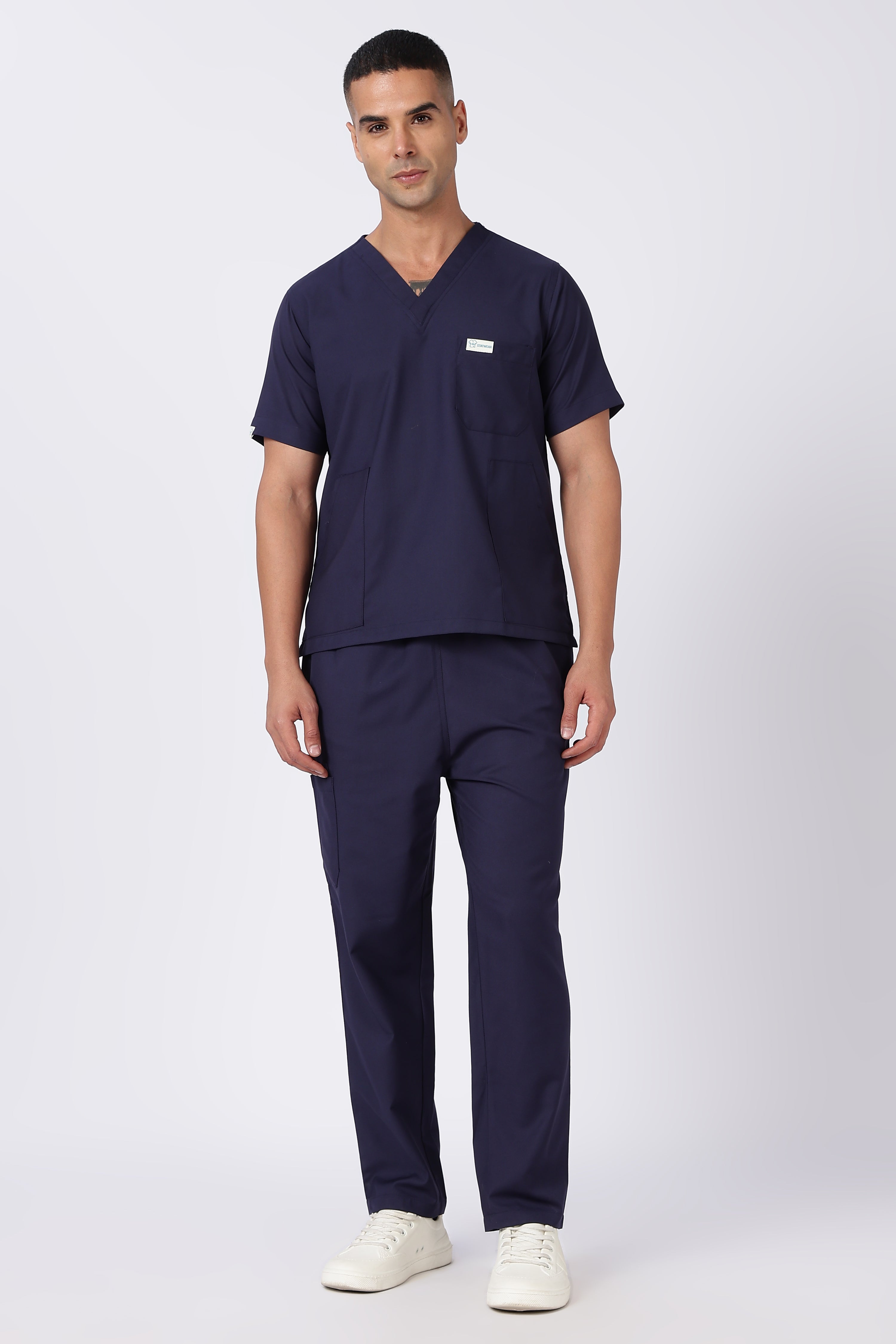 Prime - Men's V-Neck Scrub - 7 Pocket - Navy