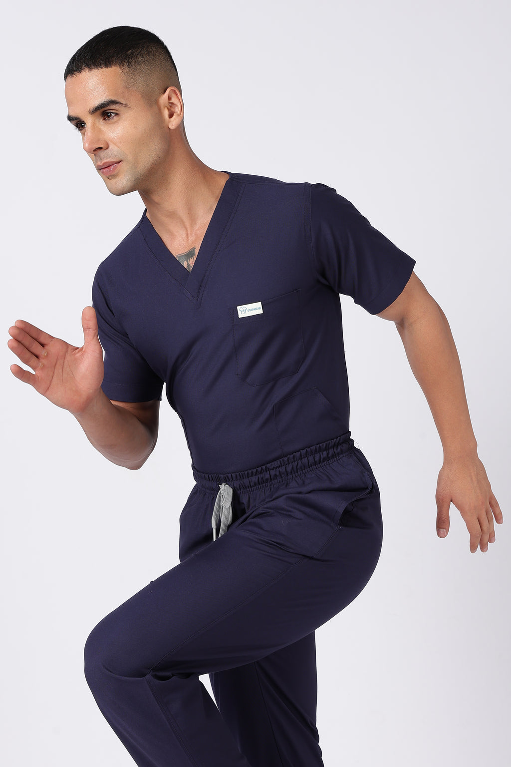 Prime - Men's V-Neck Scrub - 7 Pocket - Navy