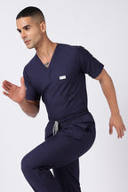 Prime - Men's V-Neck Scrub - 7 Pocket - Navy