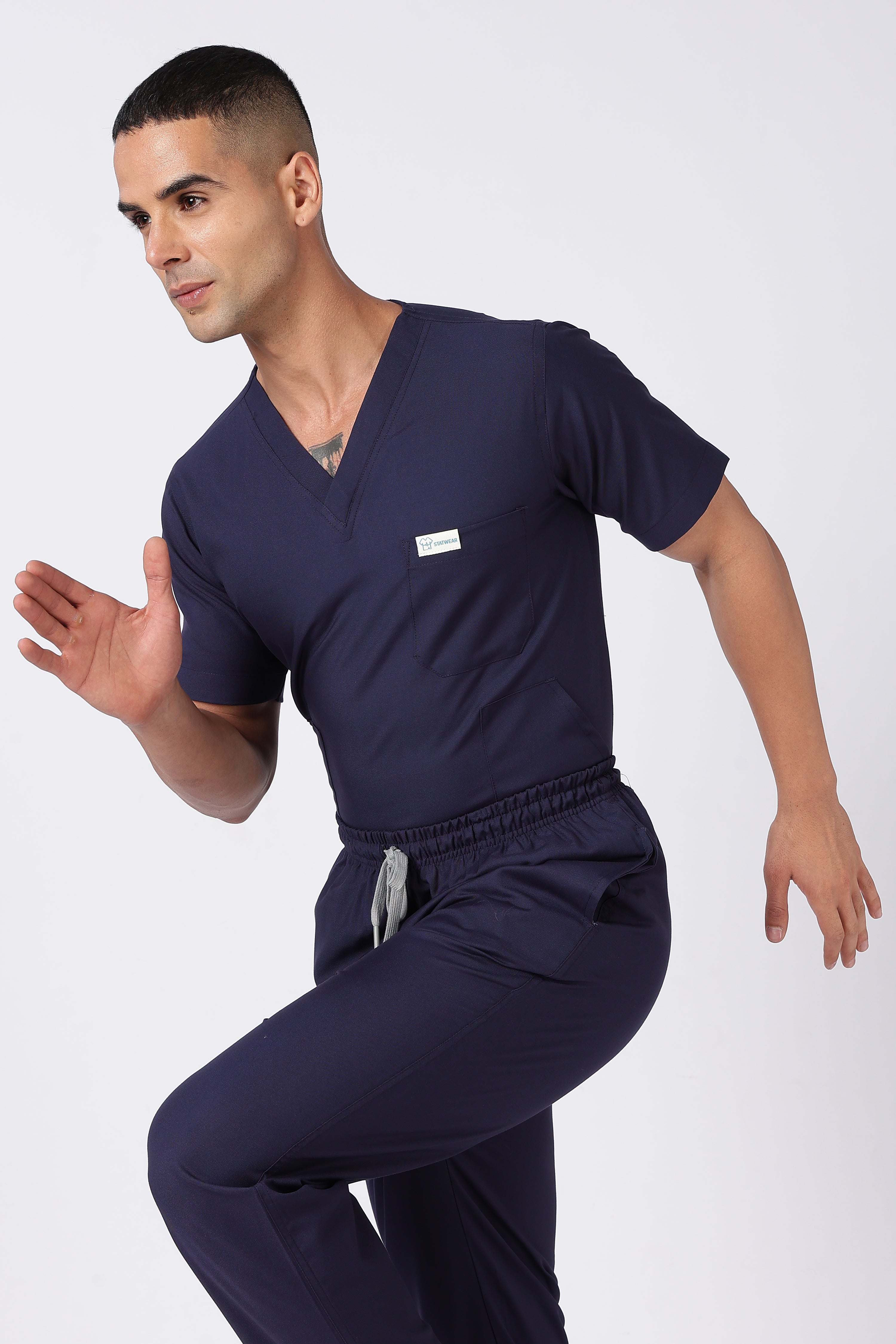 Prime - Men's V-Neck Scrub - 7 Pocket - Navy