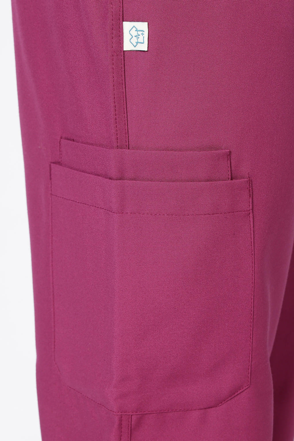 Prime - Men's V-Neck Scrub - 7 Pocket - Wine Berry