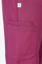 Prime - Men's V-Neck Scrub - 7 Pocket - Wine Berry