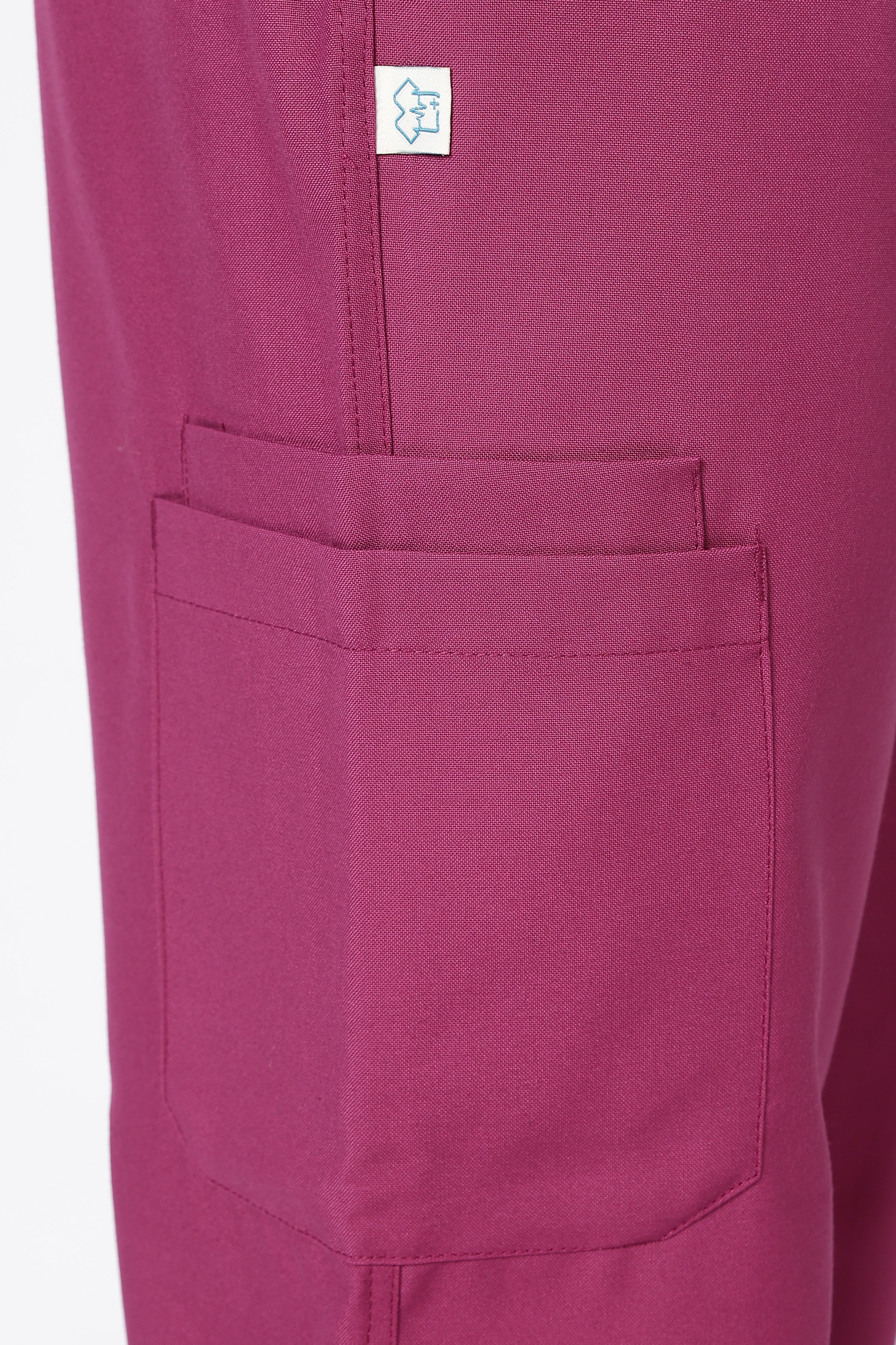 Prime - Men's V-Neck Scrub - 7 Pocket - Wine Berry