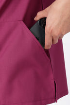 Prime - Men's V-Neck Scrub - 7 Pocket - Wine Berry