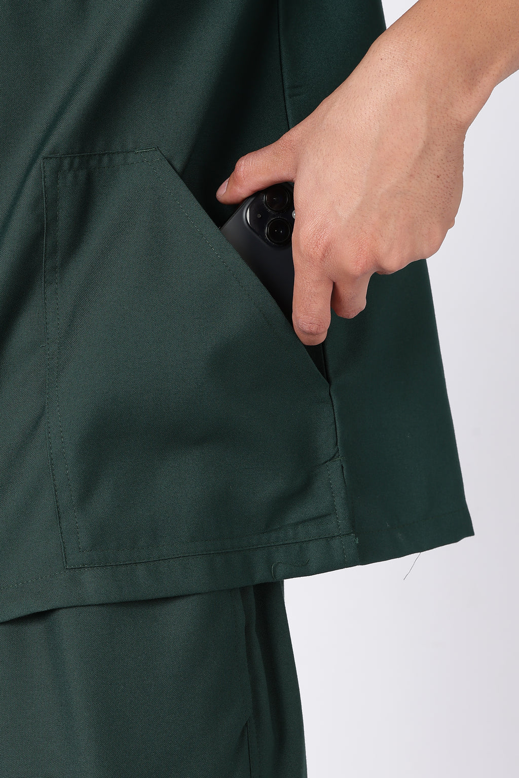 Prime – Men's V-Neck Scrub - 7 Pocket - Bottle Green