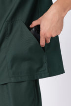 Prime – Men's V-Neck Scrub - 7 Pocket - Bottle Green