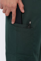 Prime – Men's V-Neck Scrub - 7 Pocket - Bottle Green