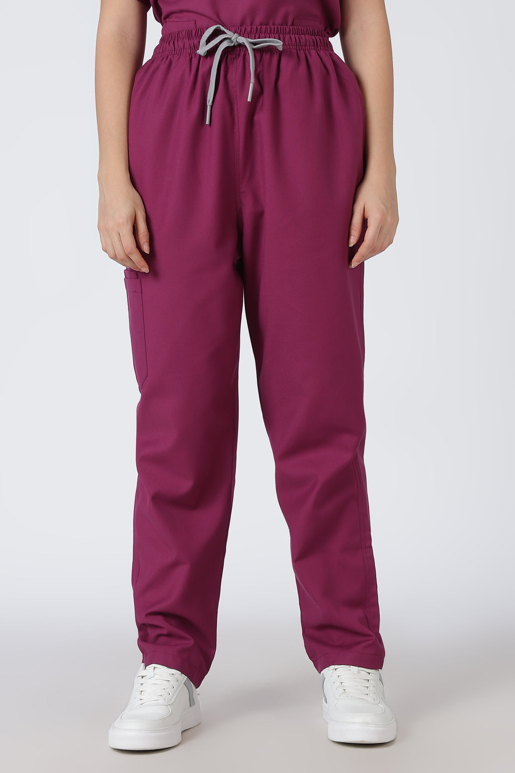 Prime – Women's V-Neck Scrub - 7 Pocket - Wine Berry