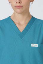 Prime – Women's V-Neck Scrub - 7 Pocket - Aqua
