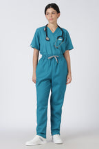 Prime – Women's V-Neck Scrub - 7 Pocket - Aqua