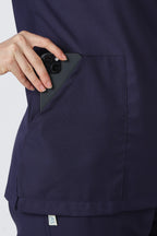 Prime – Women's V-Neck Scrub - 7 Pocket - Navy