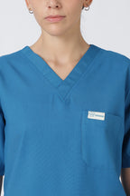 Prime – Women's V-Neck Scrub - 7 Pocket - Teal Blue