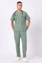 Supreme – Men's V-Neck Scrub - 5 Pocket - Beetle Green