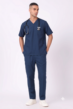 Supreme - Men's V-Neck Scrub (2 Pack) - Dark Blue