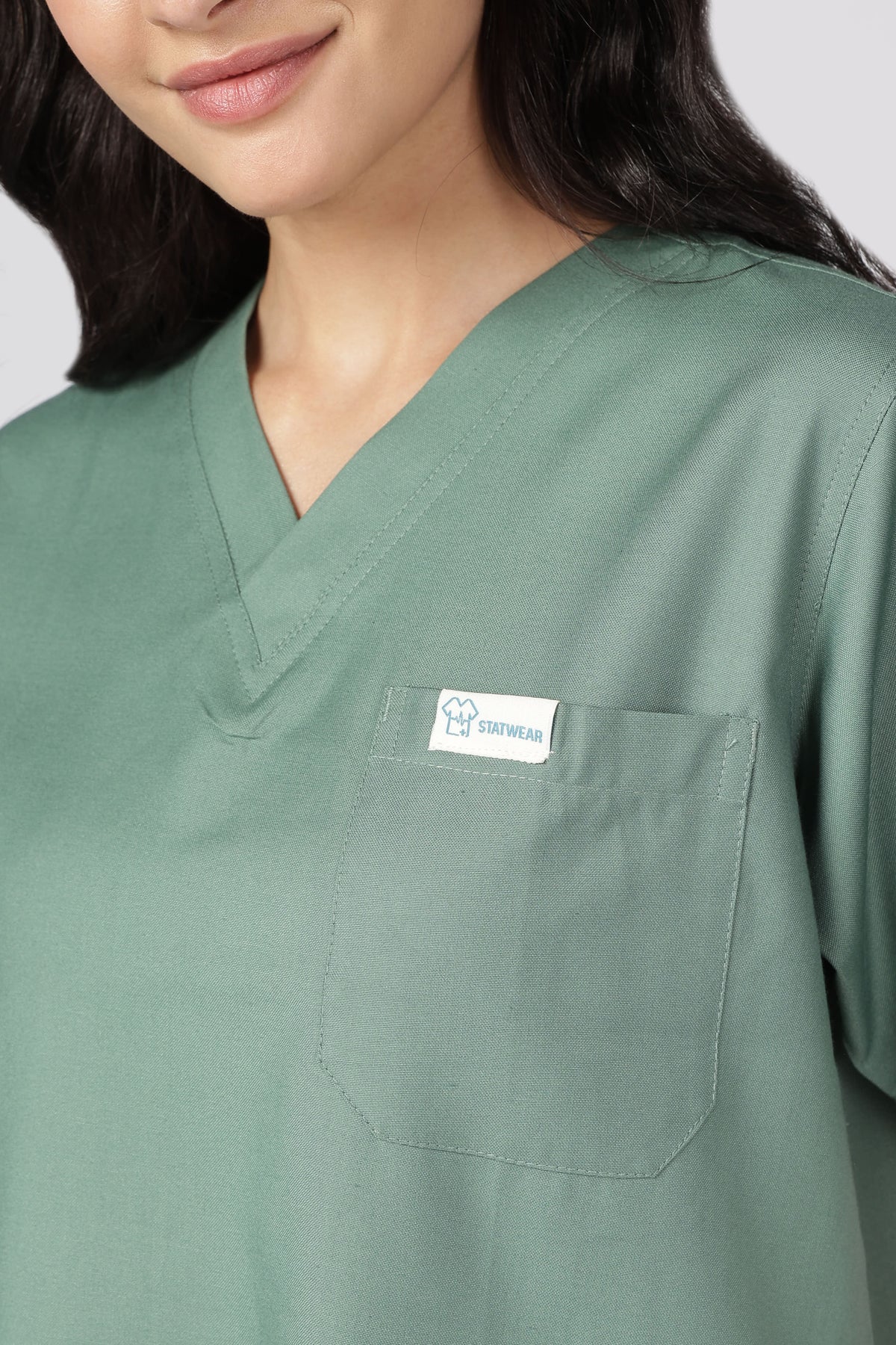 Supreme – Women's V-Neck Scrub - 5 Pocket - Beetle Green