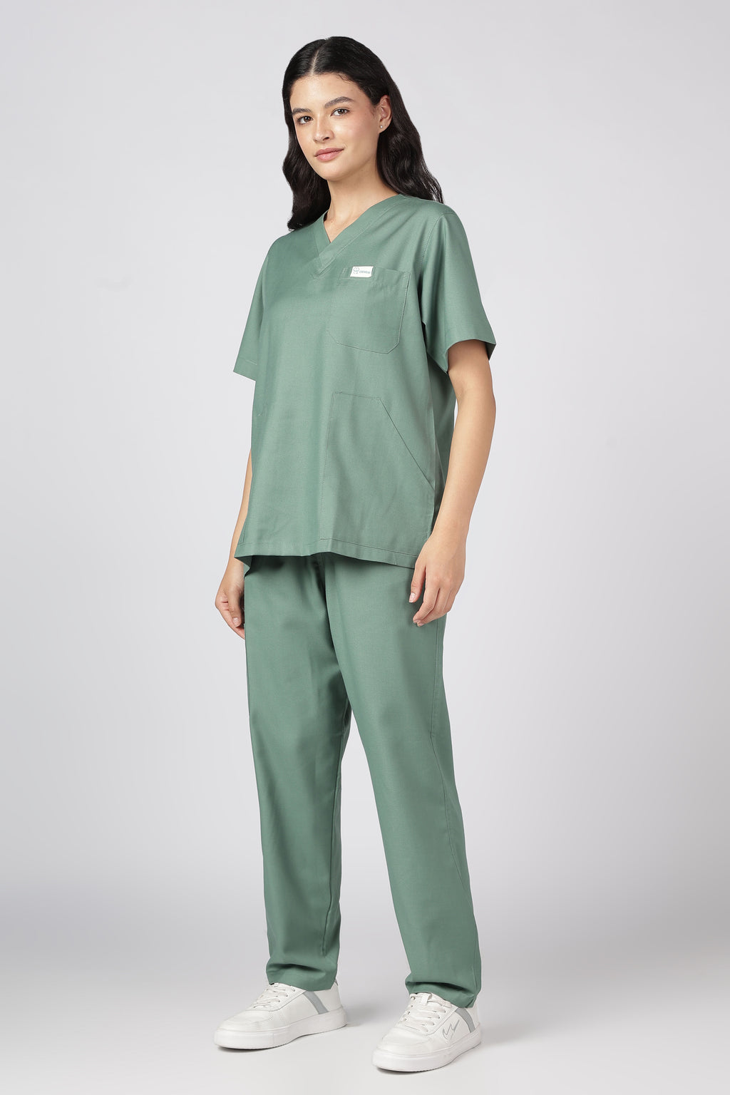 Supreme – Women's V-Neck Scrub - 5 Pocket - Beetle Green