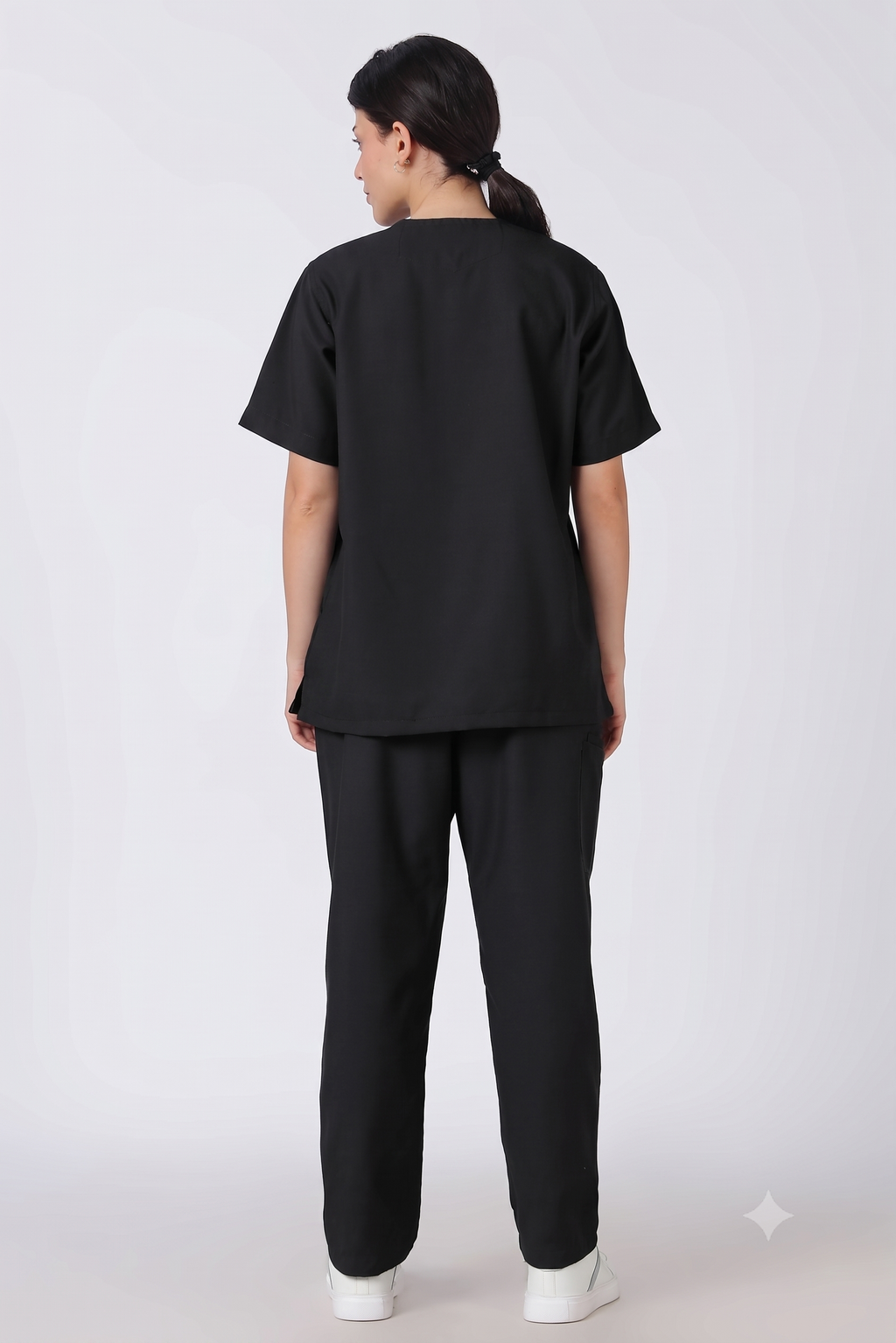 Supreme – Women's V-Neck Scrub - 5 Pocket - Black